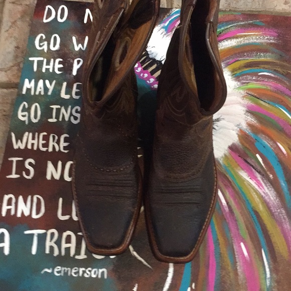 Ariat cowboy boots with spur ledge -Brown - 7.5 D - Picture 2 of 7